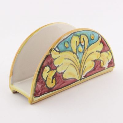Sicilian pottery - ceramic napkin holder