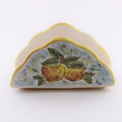 pottery paper napkin holder - lemon style